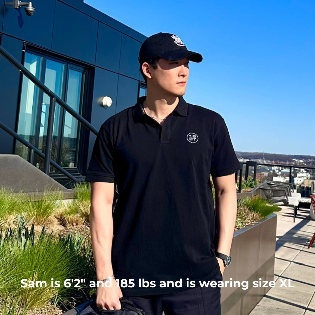 Luxe Polo Black Big Logo