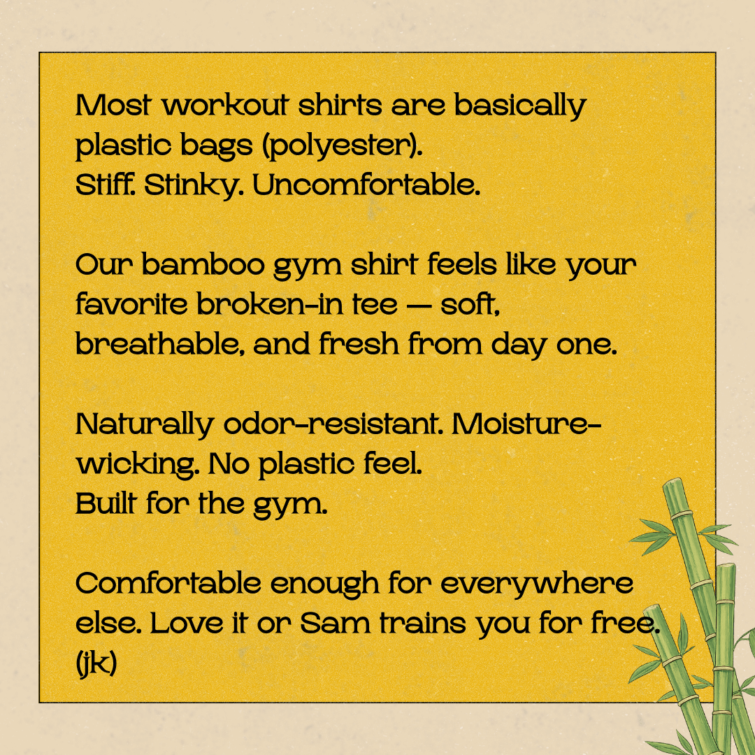 Bamboo Gym Shirt Clay presale