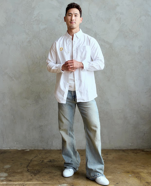 Woven Oxford Blue