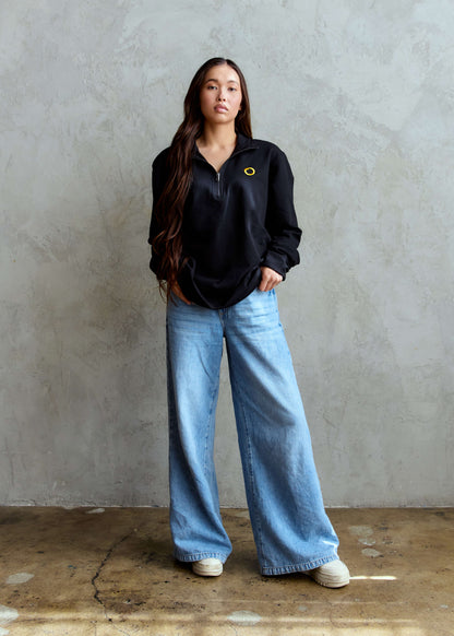 Zen Quarter Zip Black